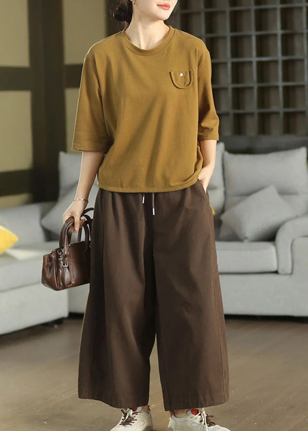 Dame Oversized Skjorte Halværmet Casual Stil 1