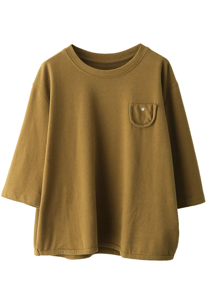 Dame Oversized Skjorte Halværmet Casual Stil 4