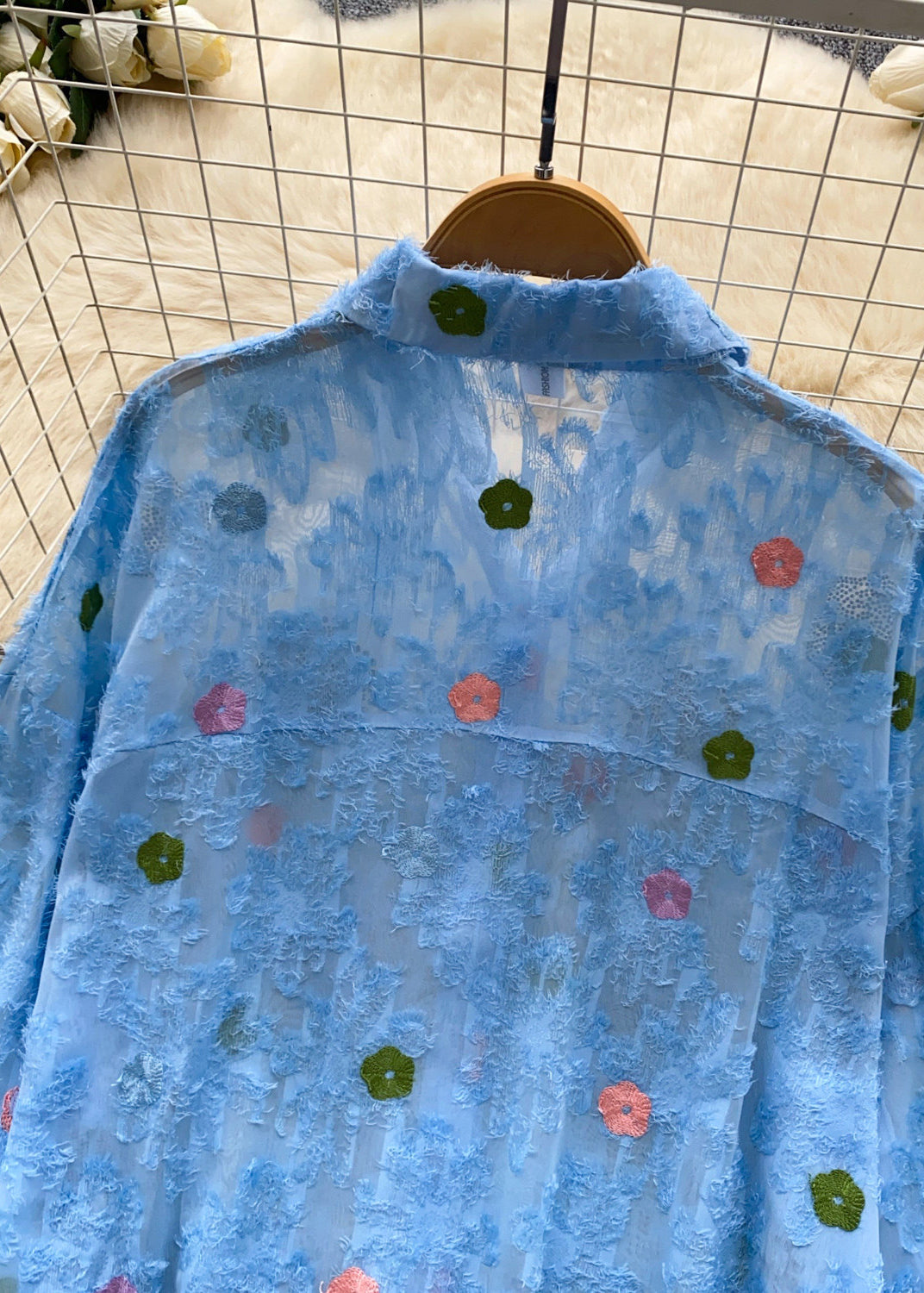 Dame Oversized Skjorte med Print og Sommerstil 4