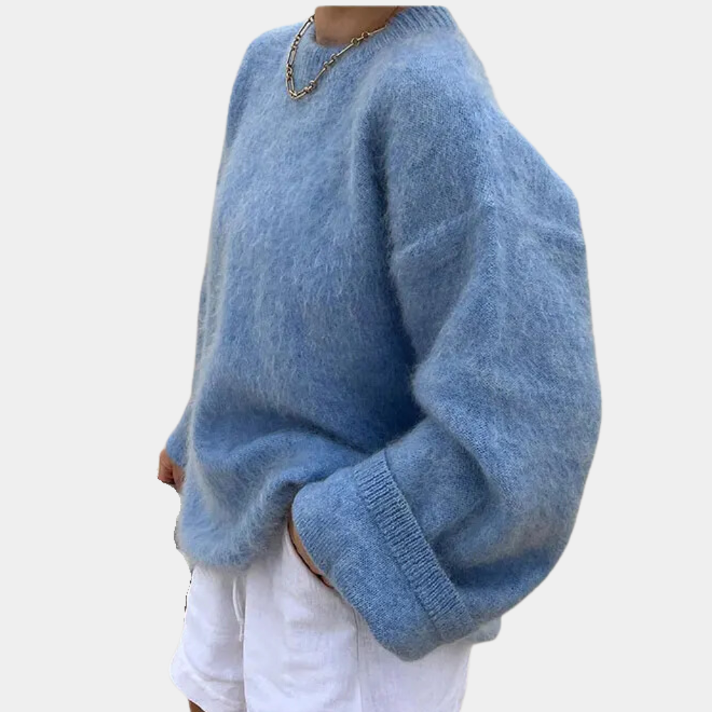 Dame Oversized Striktrøje Tidløs Stil 1