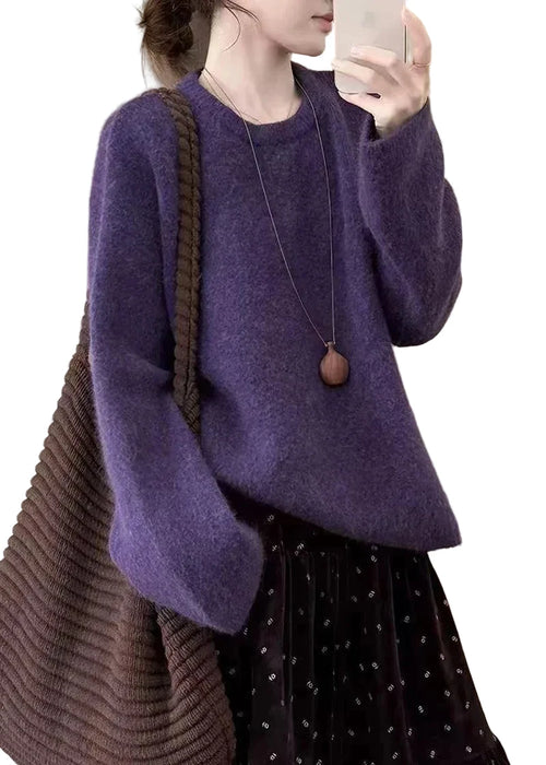 Dame Oversized Striktrøje Vinterstil 0