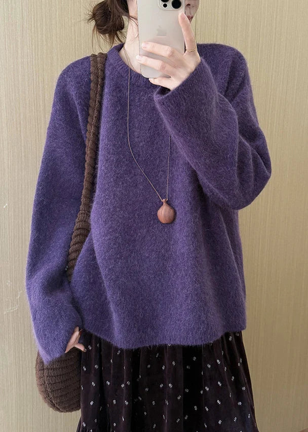 Dame Oversized Striktrøje Vinterstil 2