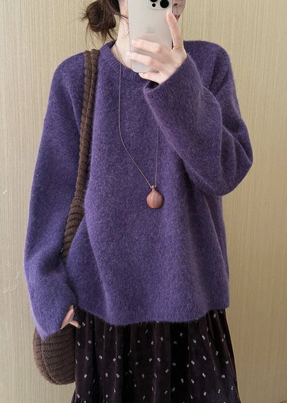 Dame Oversized Striktrøje Vinterstil 2
