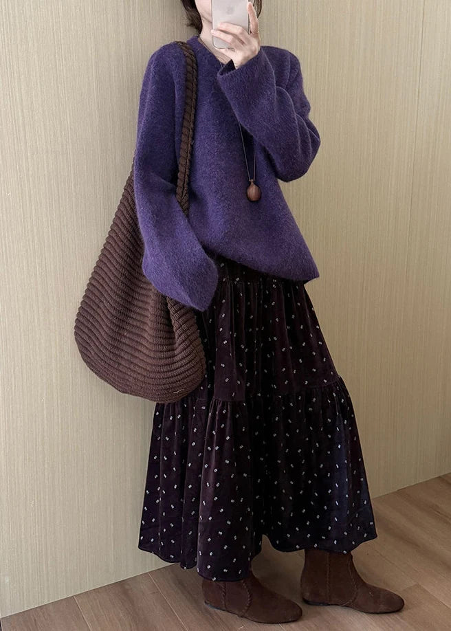 Dame Oversized Striktrøje Vinterstil 3