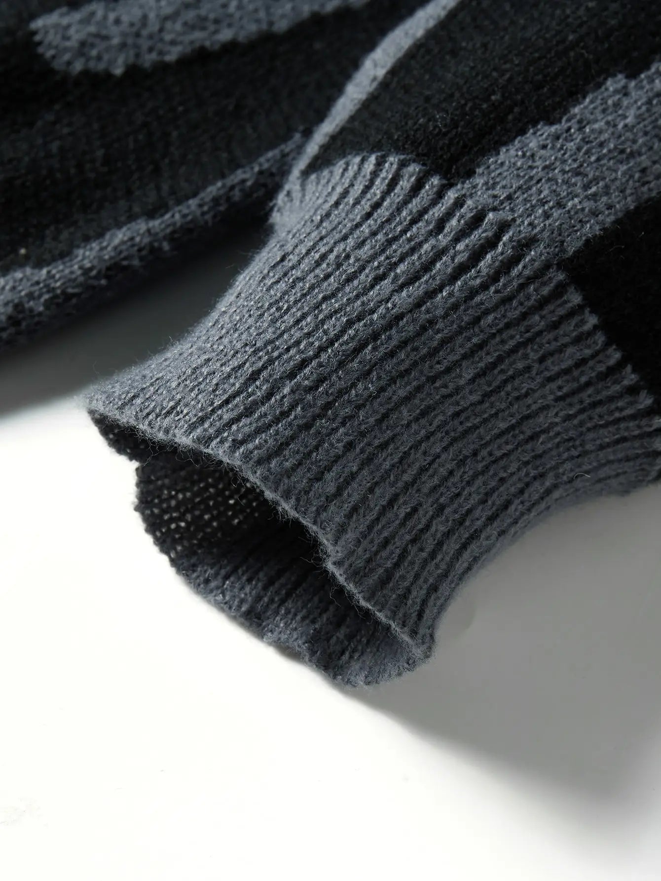 Dame Oversized Striktrøje med Abstrakt Mønster 4