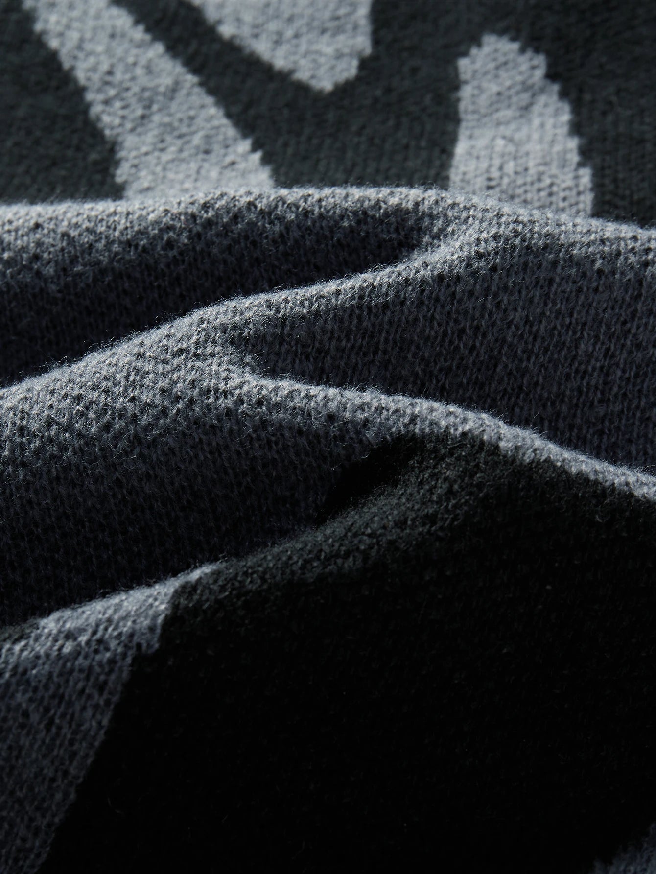 Dame Oversized Striktrøje med Abstrakt Mønster 6