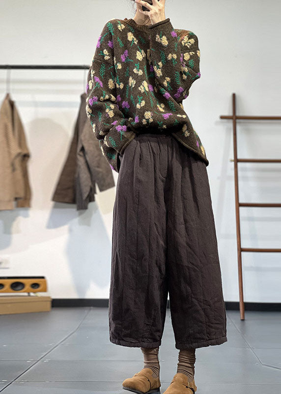 Dame Oversized Striktrøje med O-hals 2