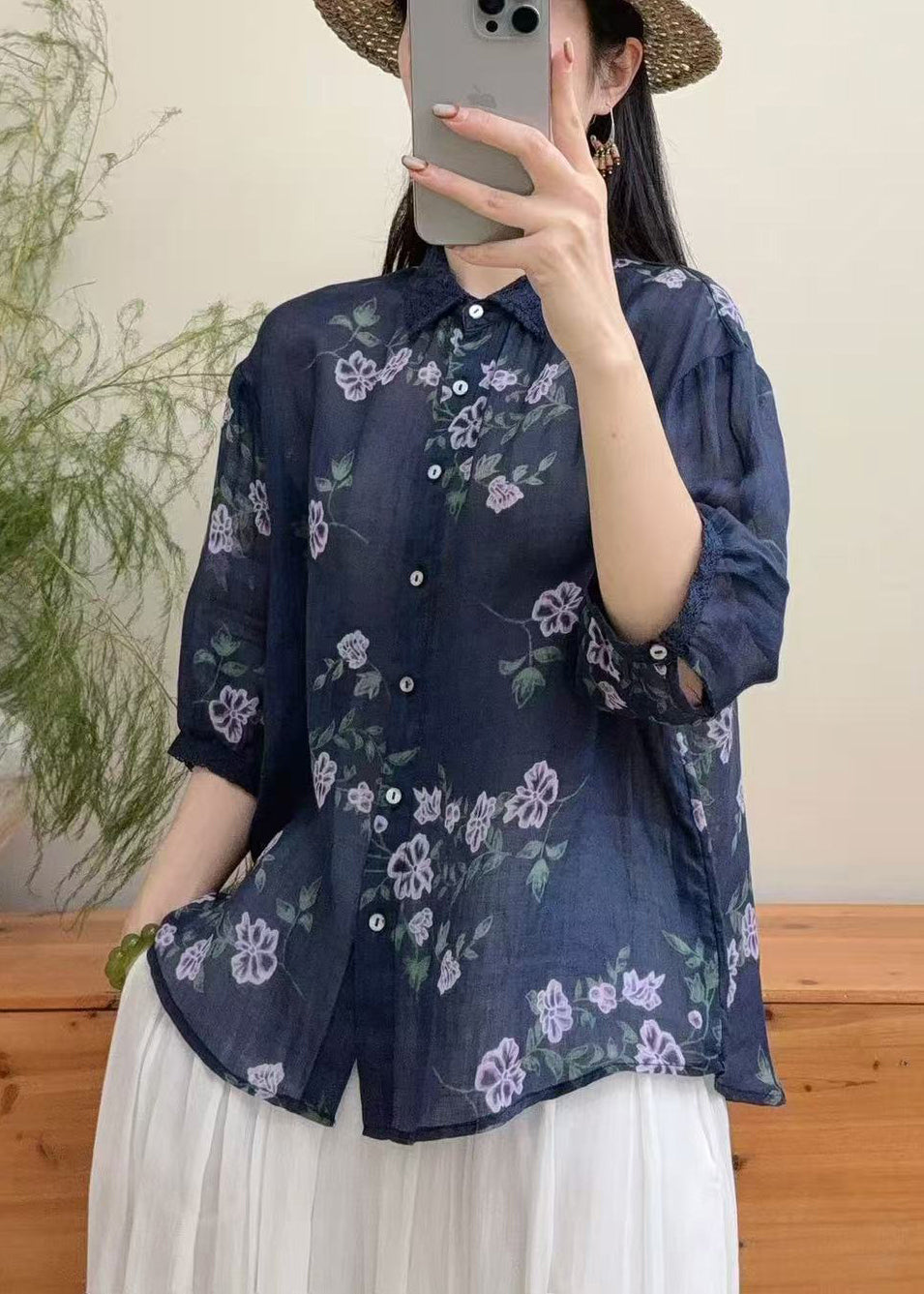 Dame Oversized Top med Print til Varme Sommerdage 2