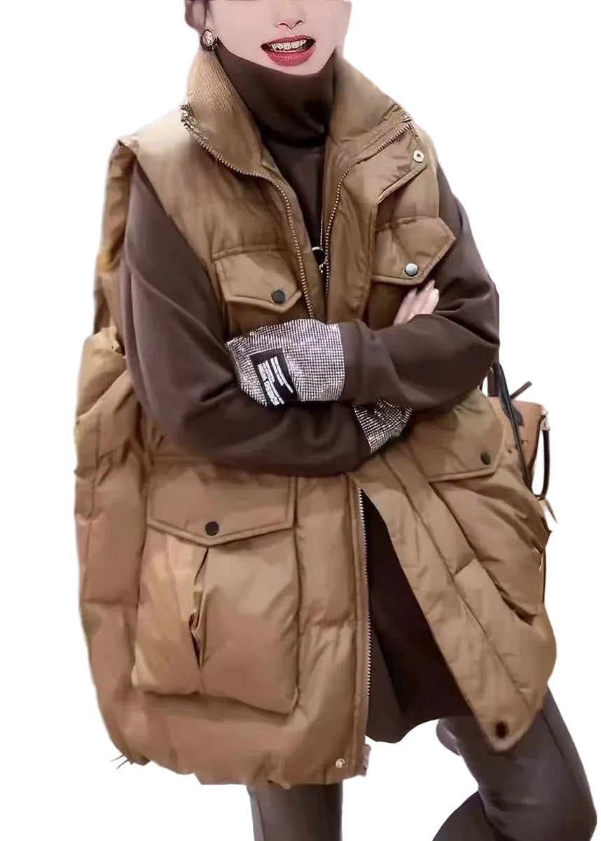 Dame Oversized Vintervest Puffervest 0