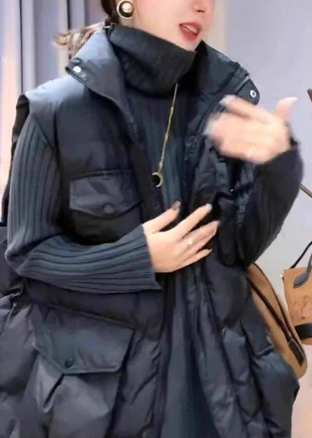 Dame Parka Vest Overdimensionerede Lommer Komfortabel Pasform 3