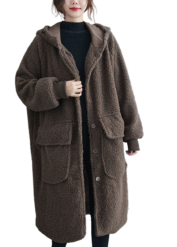 Dame Parka med Hætte og Lommer 0
