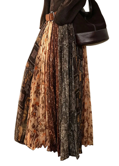 Dame Plisseret Nederdel Vintage Stil 0