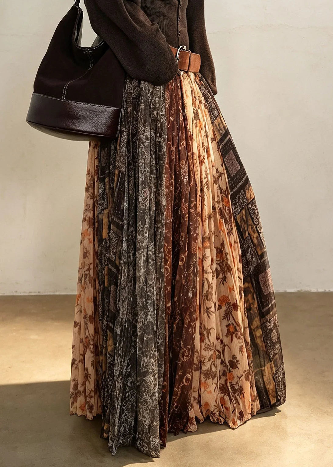 Dame Plisseret Nederdel Vintage Stil 3