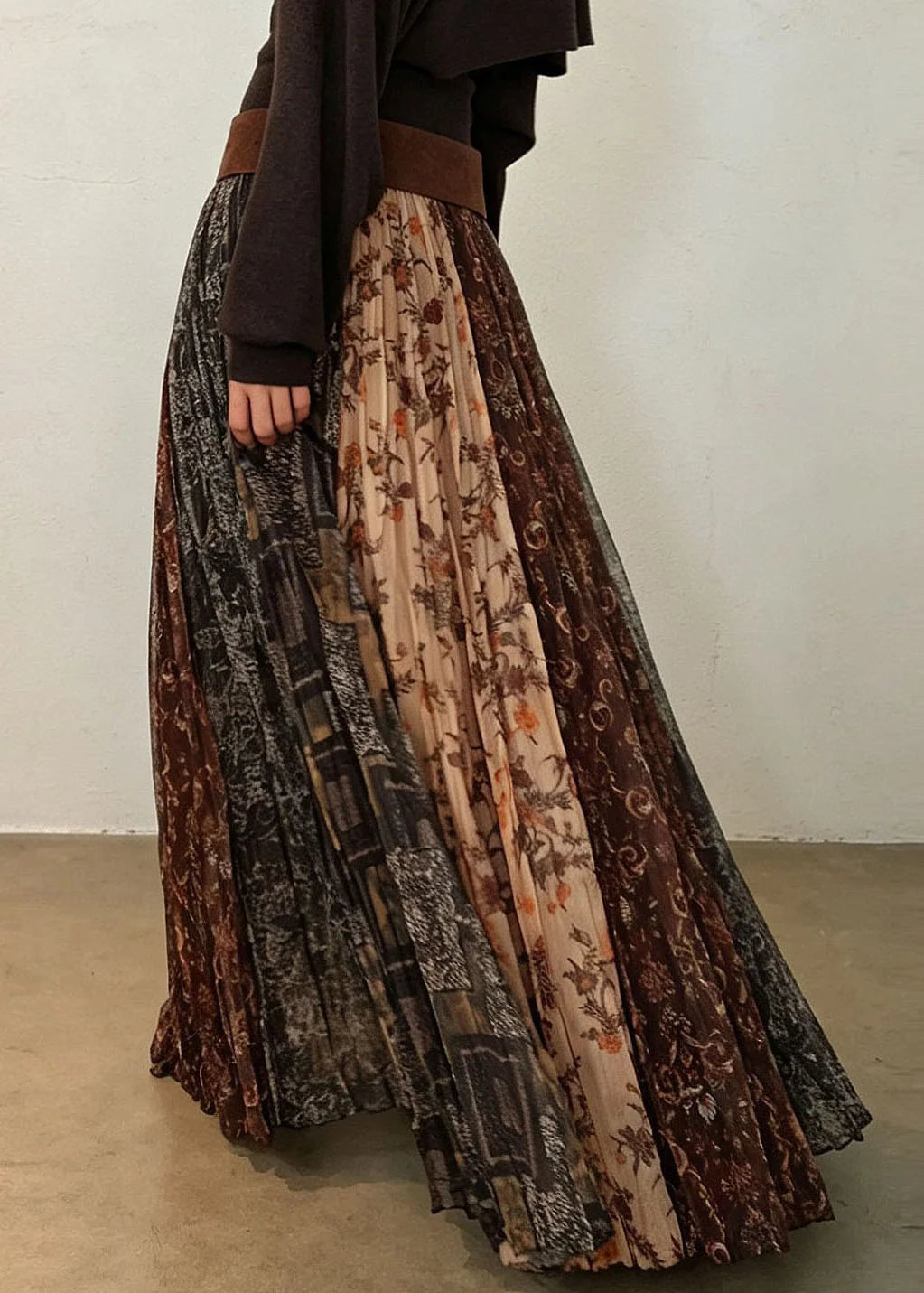 Dame Plisseret Nederdel Vintage Stil 4