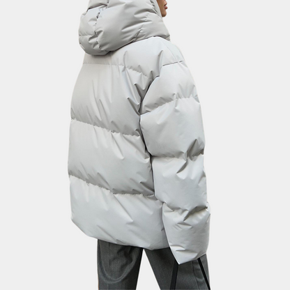 Dame Puffer Jakke Trendy Rummelig Pasform 1