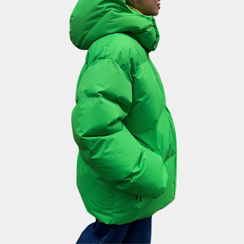 Dame Puffer Jakke Trendy Rummelig Pasform 2