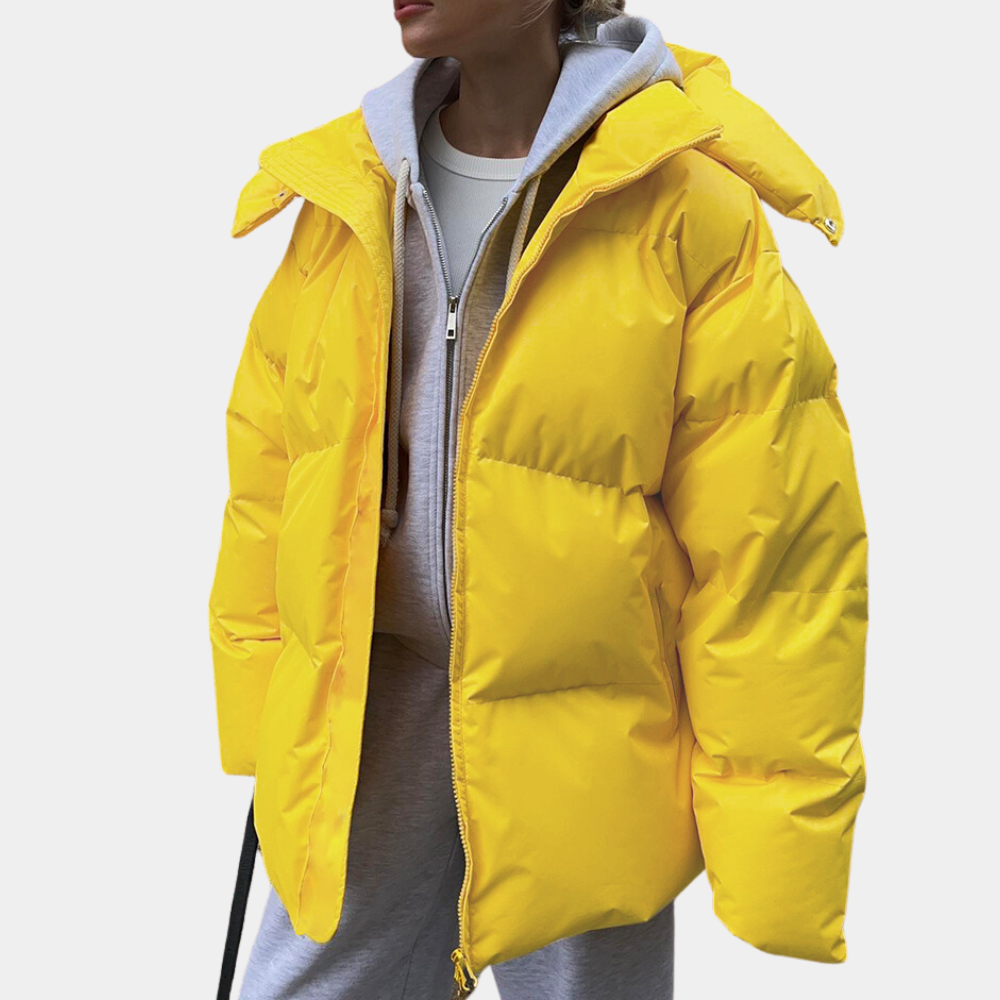 Dame Puffer Jakke Trendy Rummelig Pasform 6