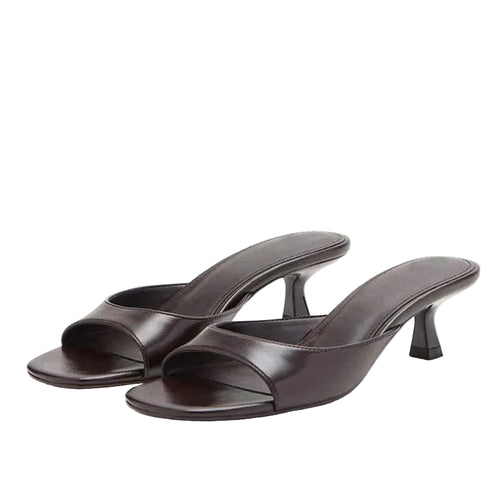 Dame Retro Slides med Tynde Hæle 0
