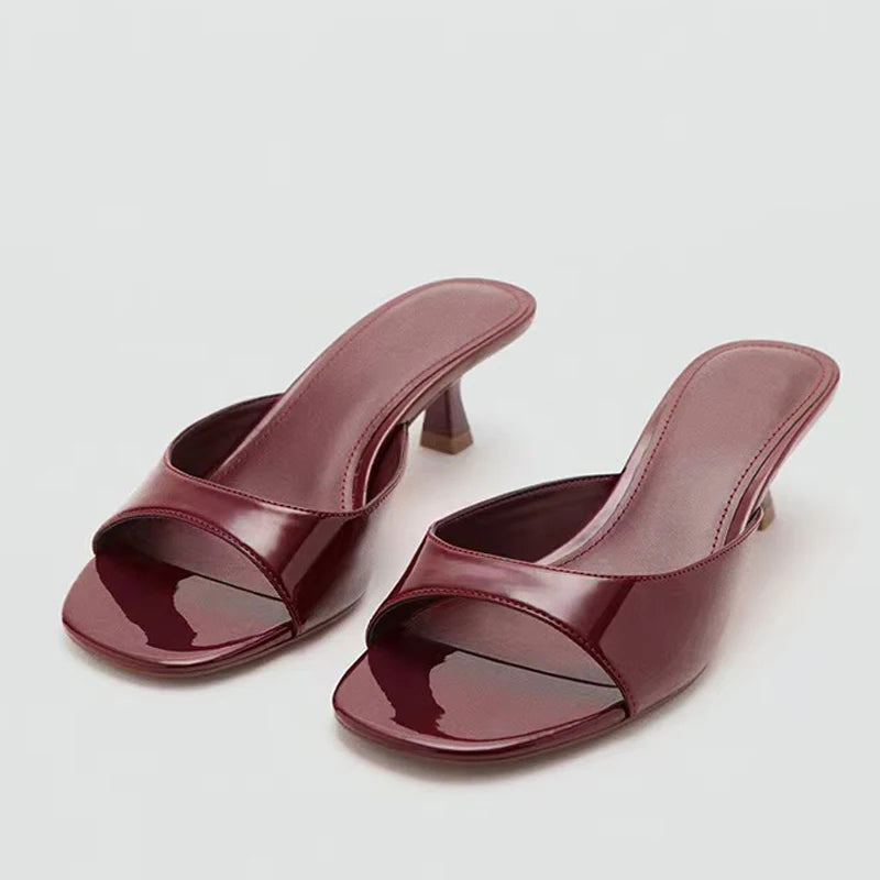 Dame Retro Slides med Tynde Hæle 2