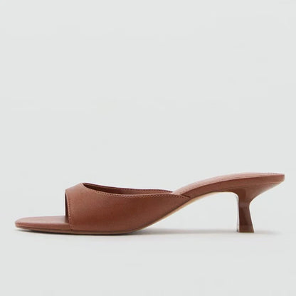 Dame Retro Slides med Tynde Hæle 4