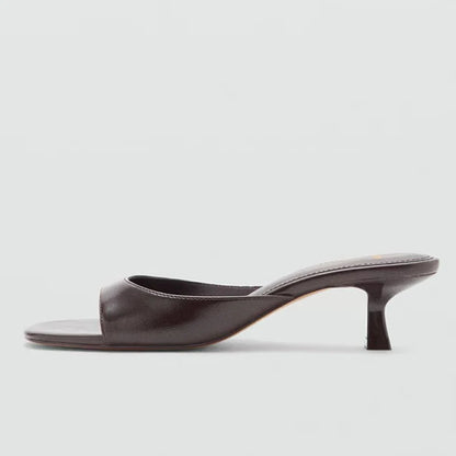 Dame Retro Slides med Tynde Hæle 5