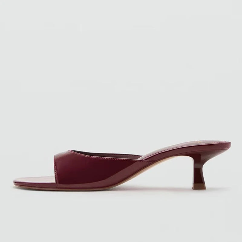 Dame Retro Slides med Tynde Hæle 6
