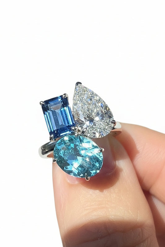Dame Ring Colorblock Design 0