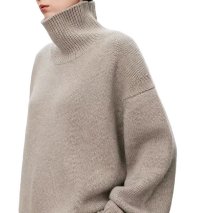 Dame Rullekrave Sweater Klassisk Stil 0