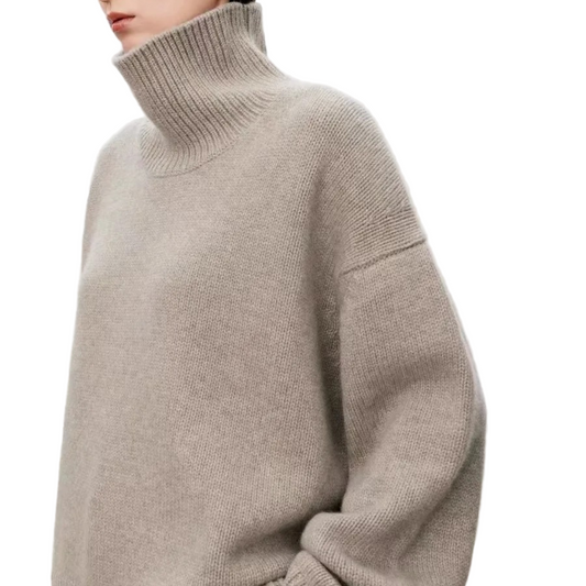 Dame Rullekrave Sweater Klassisk Stil 0
