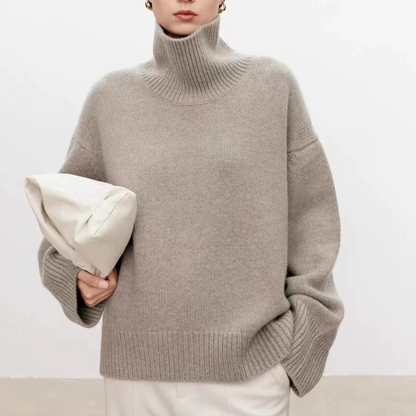 Dame Rullekrave Sweater Klassisk Stil 1