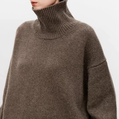 Dame Rullekrave Sweater Klassisk Stil 5