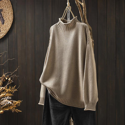 Dame Rullekrave Sweater Strikket 3