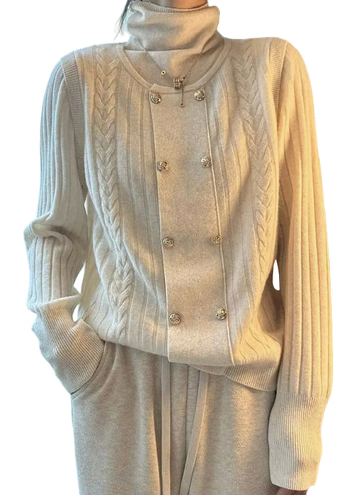 Dame Rullekrave Top med Patchwork Design 0