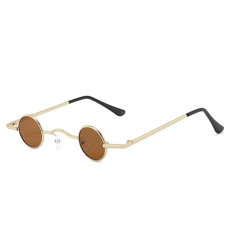 Dame Rund Vintage Solbriller Med UV-Beskyttelse 11