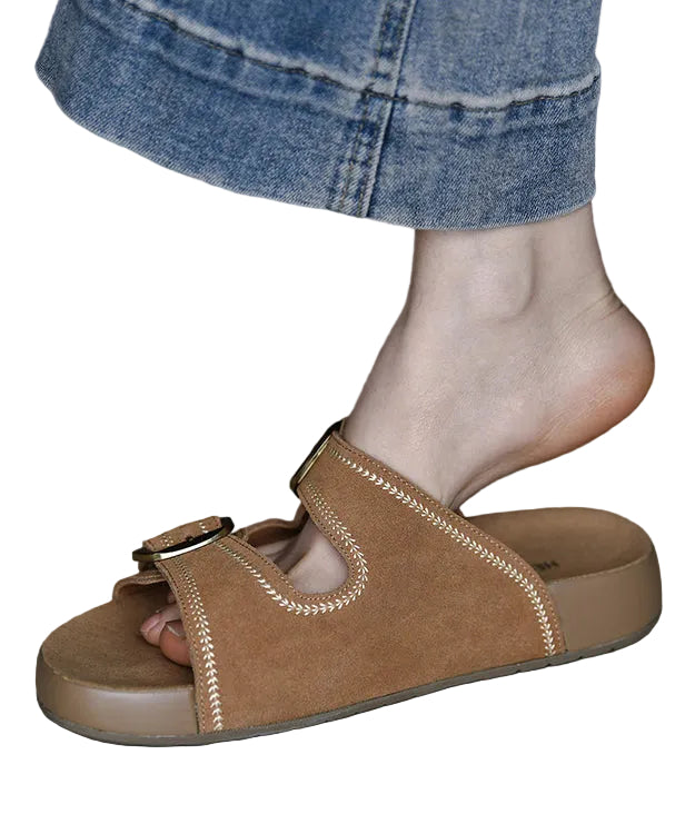 Dame Sandaler Boho Stil Med Spænde 0