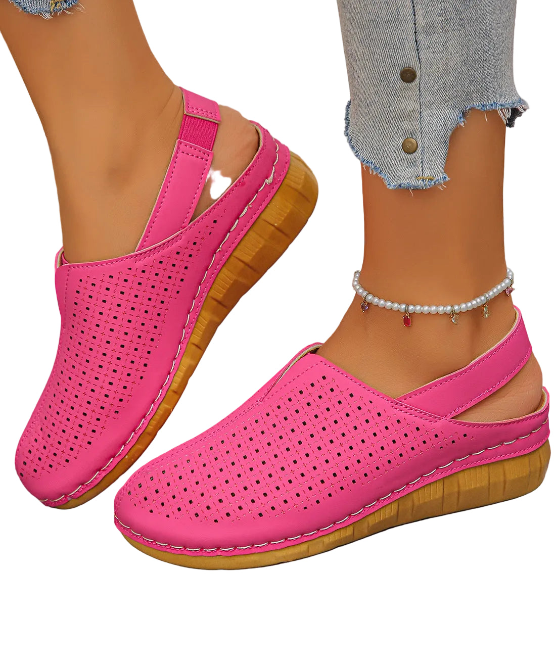 Dame Sandaler Chic med Huller 0