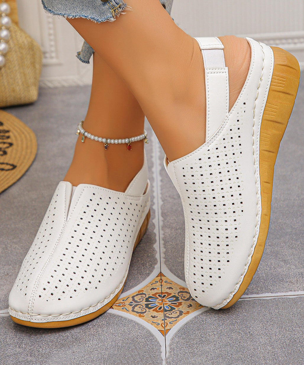 Dame Sandaler Chic med Huller 1