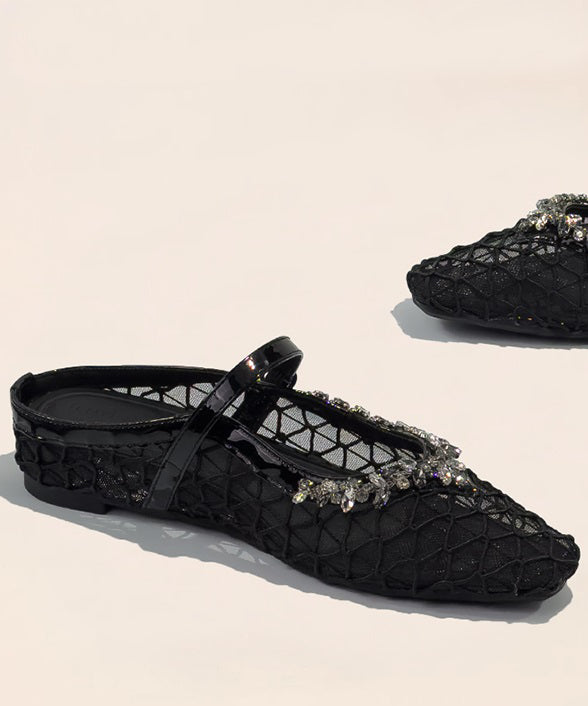 Dame Sandaler Chunky Slide med Mesh Design 0