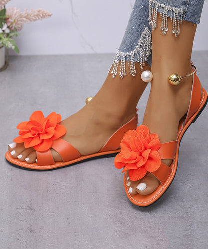 Dame Sandaler Flade Blomstret Peep Toe 2