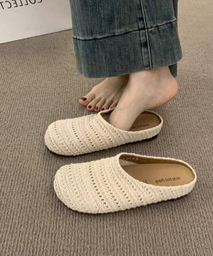 Dame Sandaler Håndvævet Åndbar Design Med Polstret Indersål 4