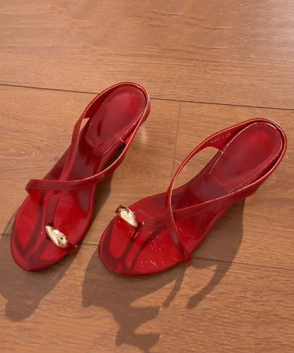 Dame Sandaler Kilehæl med Justerbar Rem og Splejsning 3