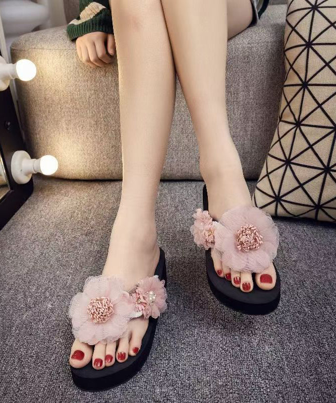Dame Sandaler Platform Blomsterdesign 0