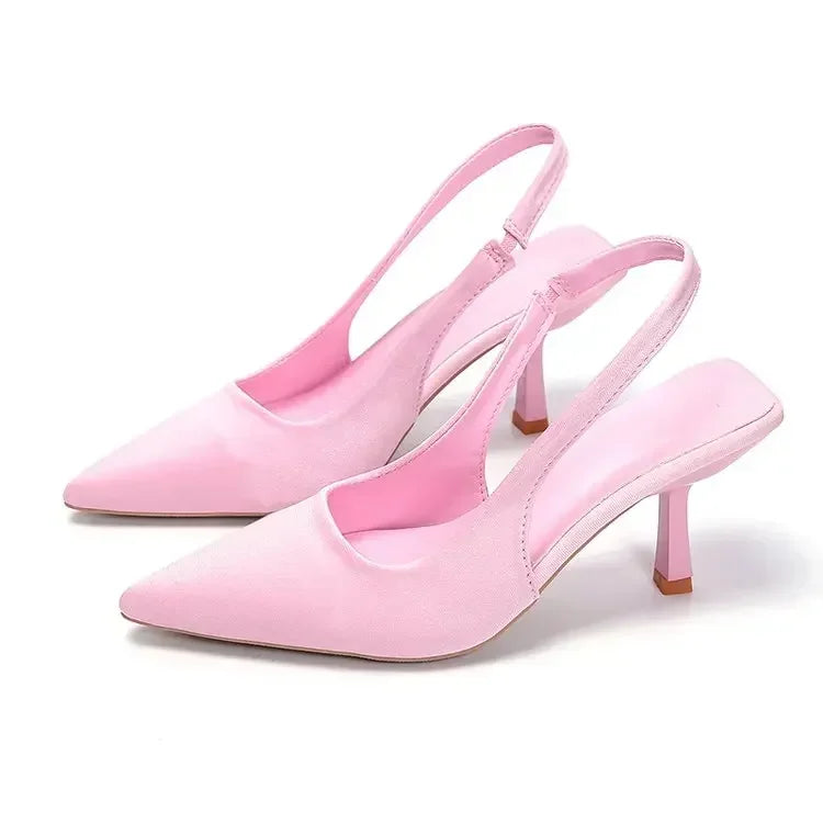 Dame Sandaler Slingback med Spidse Tæer til Festlige Anledninger 6