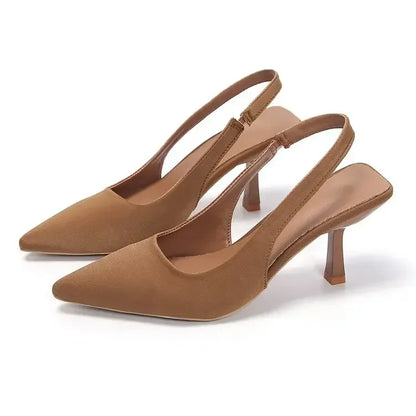 Dame Sandaler Slingback med Spidse Tæer til Festlige Anledninger 7