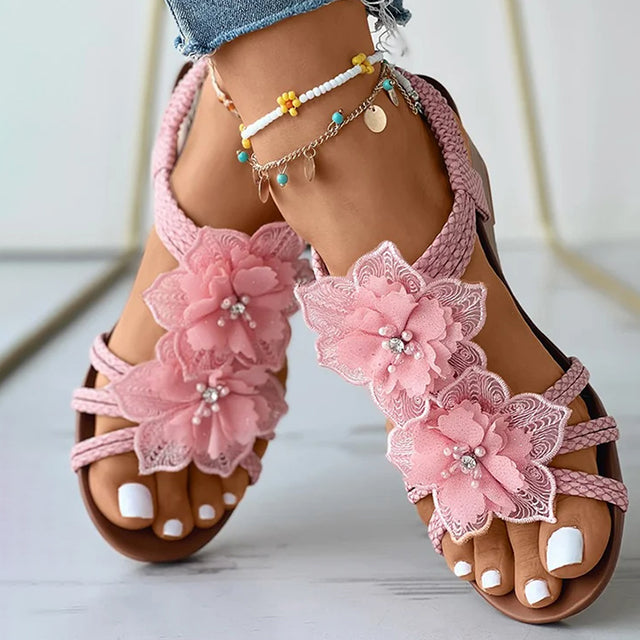Dame Sandaler med Blomsterdesign 1