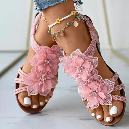 Dame Sandaler med Blomsterdesign 1