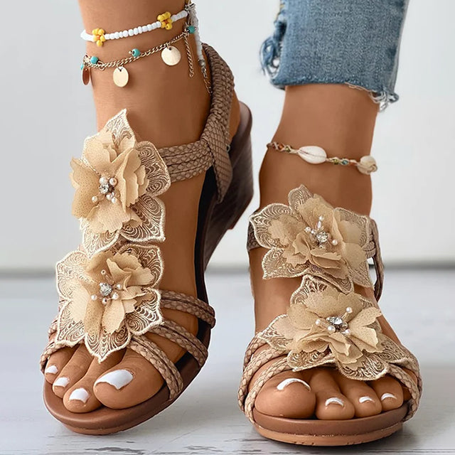 Dame Sandaler med Blomsterdesign 10