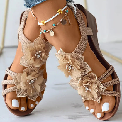 Dame Sandaler med Blomsterdesign 7