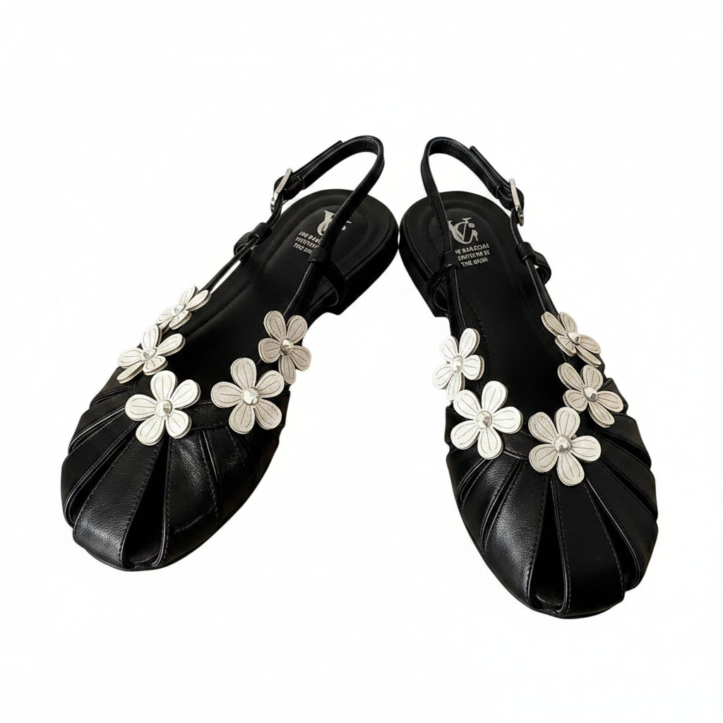 Dame Sandaler med Blomsterdesign og Hulmønster 1