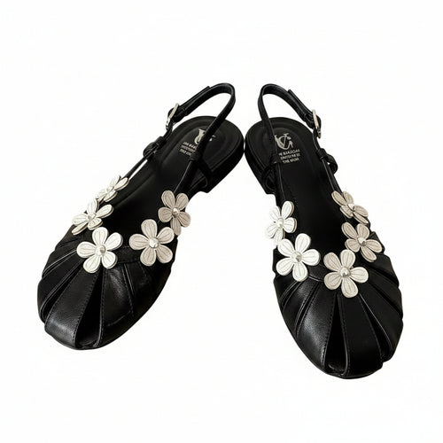 Dame Sandaler med Blomsterdesign og Hulmønster 1